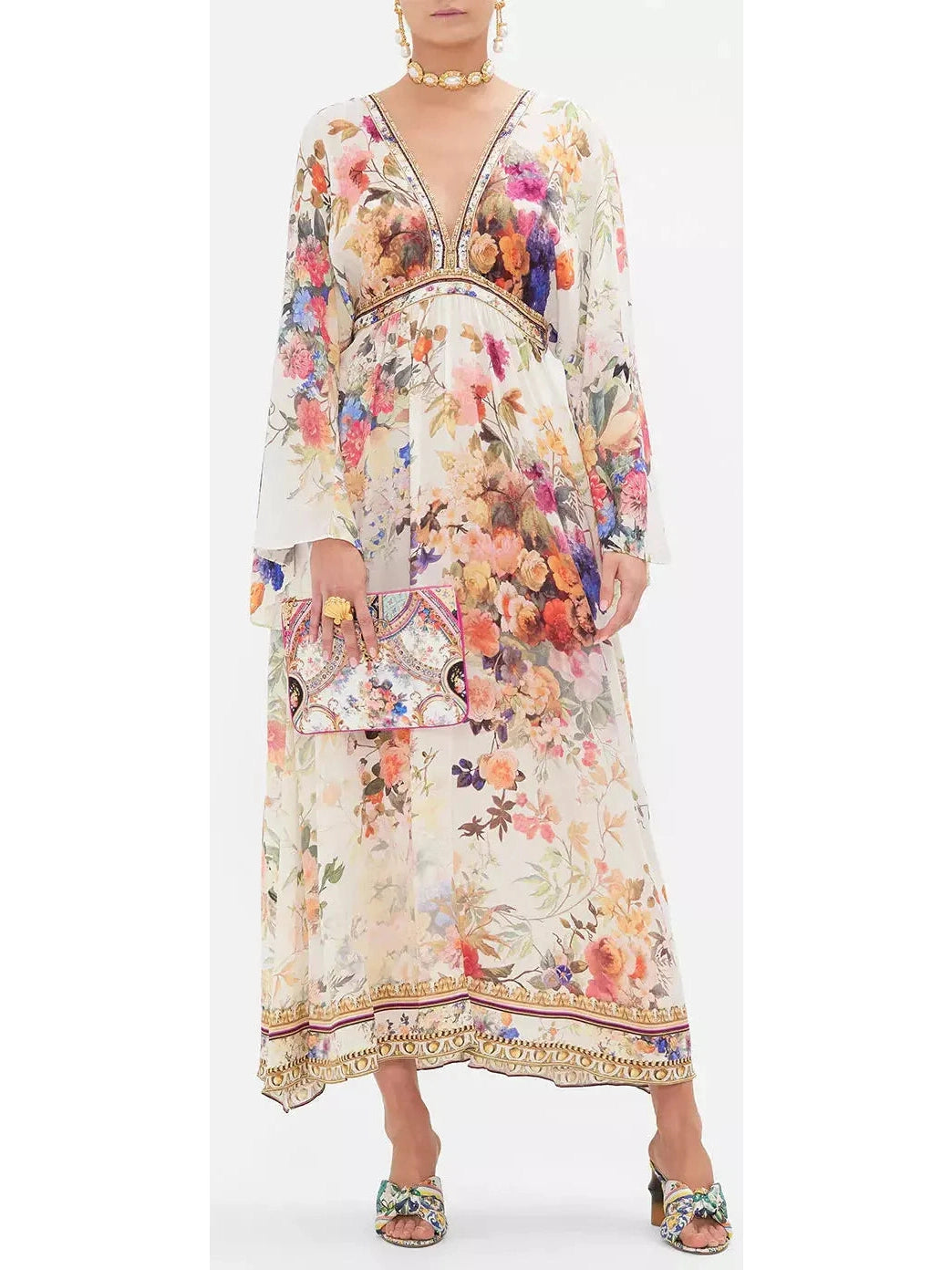 Friends With Frescos Gathered Kimono Dress - Branna Couture