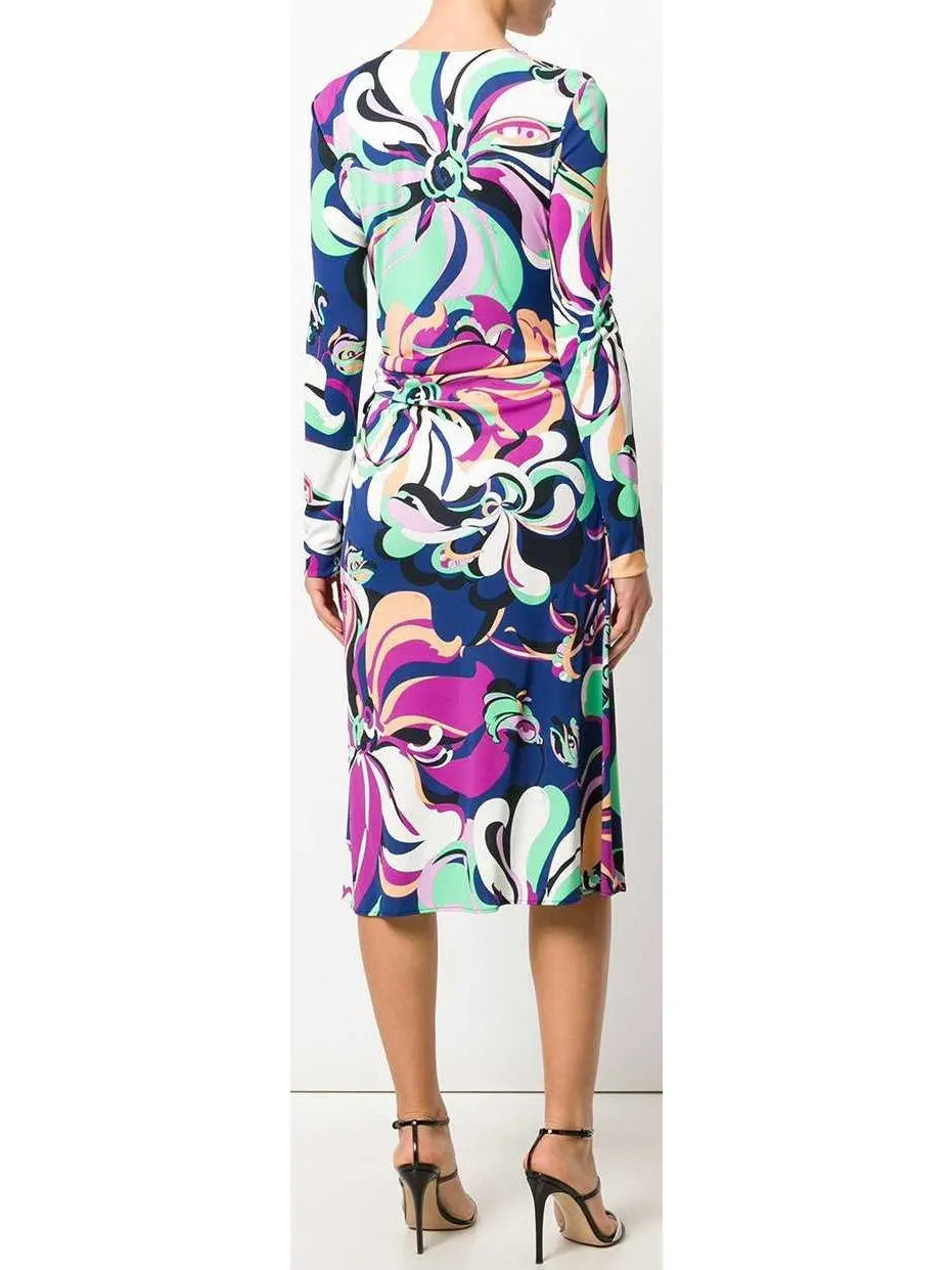 Printed Wrap Dress - Branna Couture