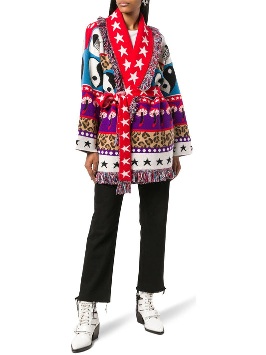 Psychedelic Mushrooms Printed Cardigan - Branna Couture