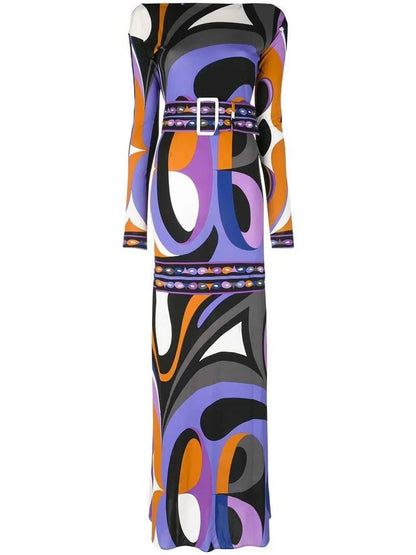 Psychedelic Print Gown - Branna Couture