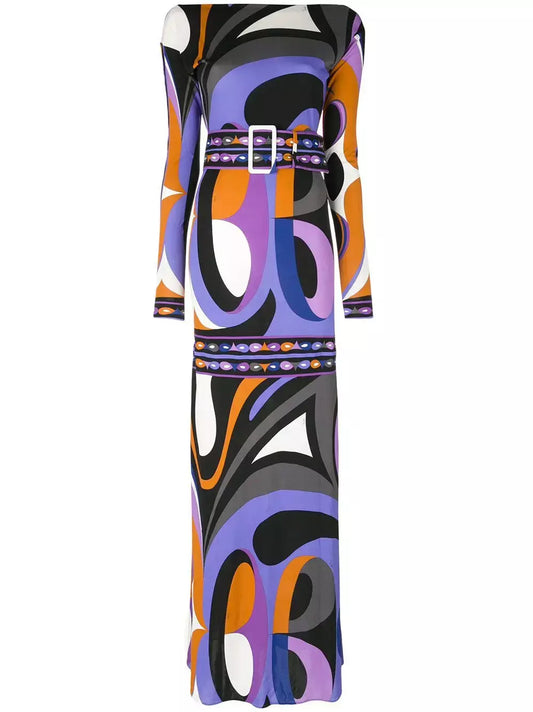 Psychedelic Print Gown