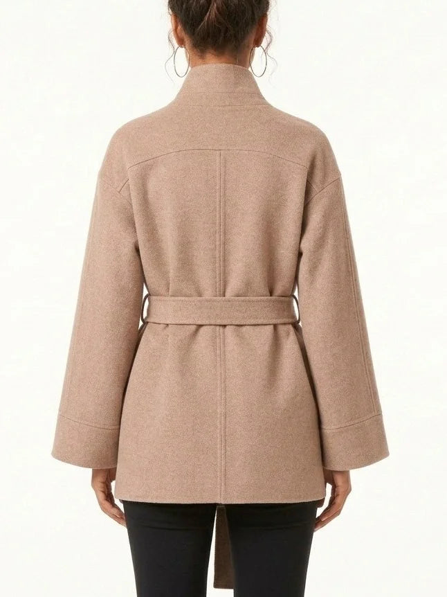 Reversible Wool Cashmere Belted Jacket - Jackets