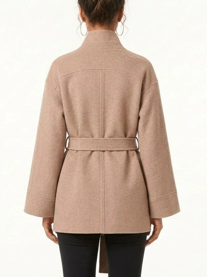 Reversible Wool Cashmere Belted Jacket - Jackets