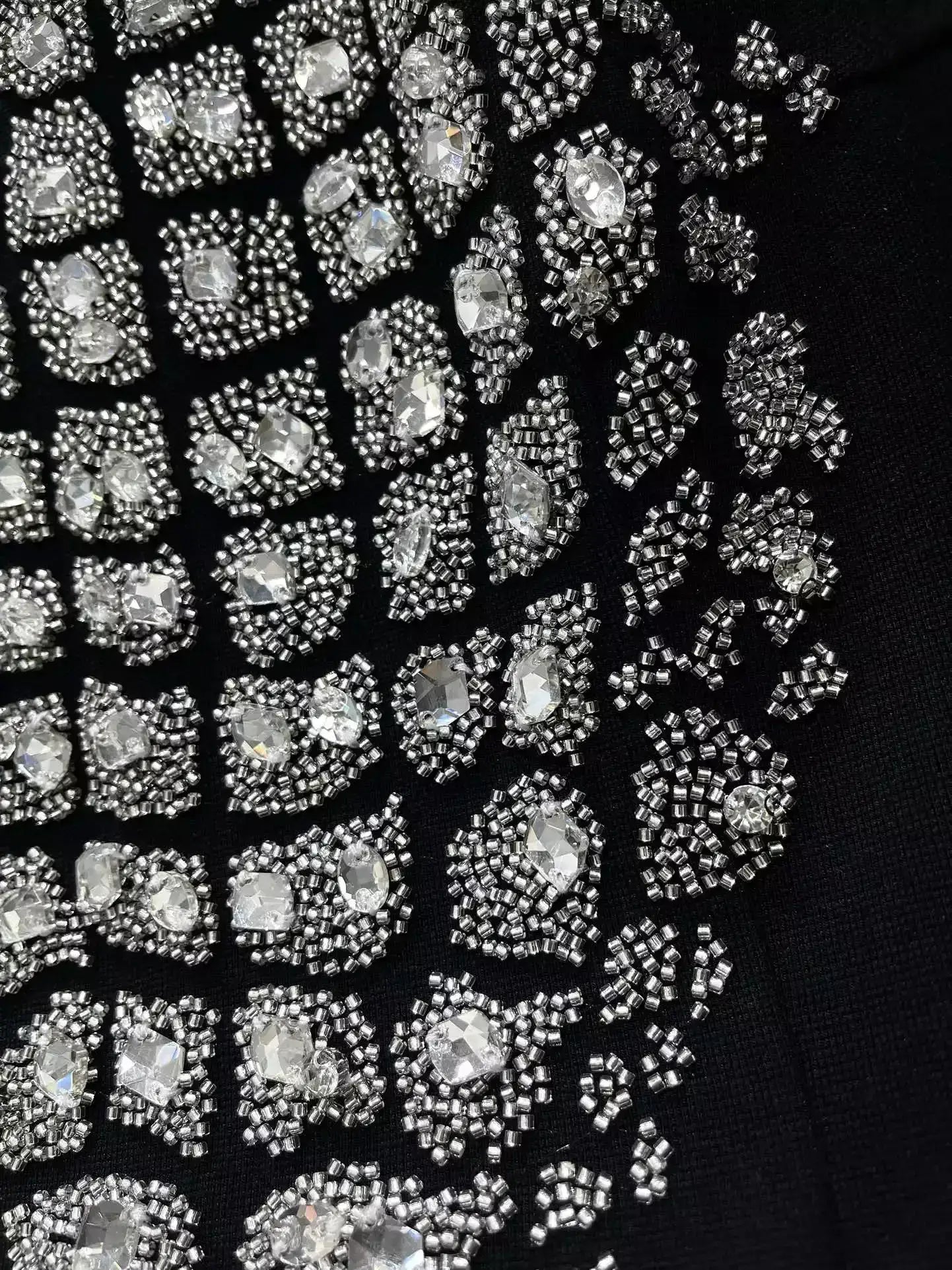 Rhinestone-Embellished Halter-Neck Mini Dress - Dresses