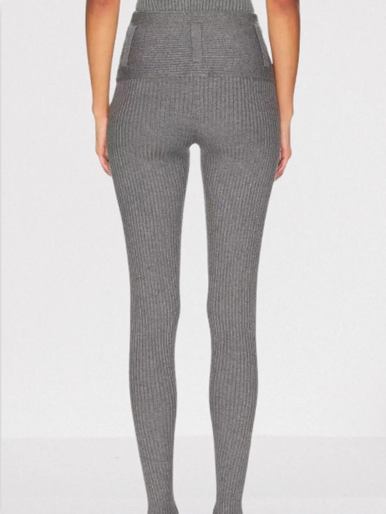 Ribbed Polo Bodysuit and Matching Belted Pant Set - Suits & Sets