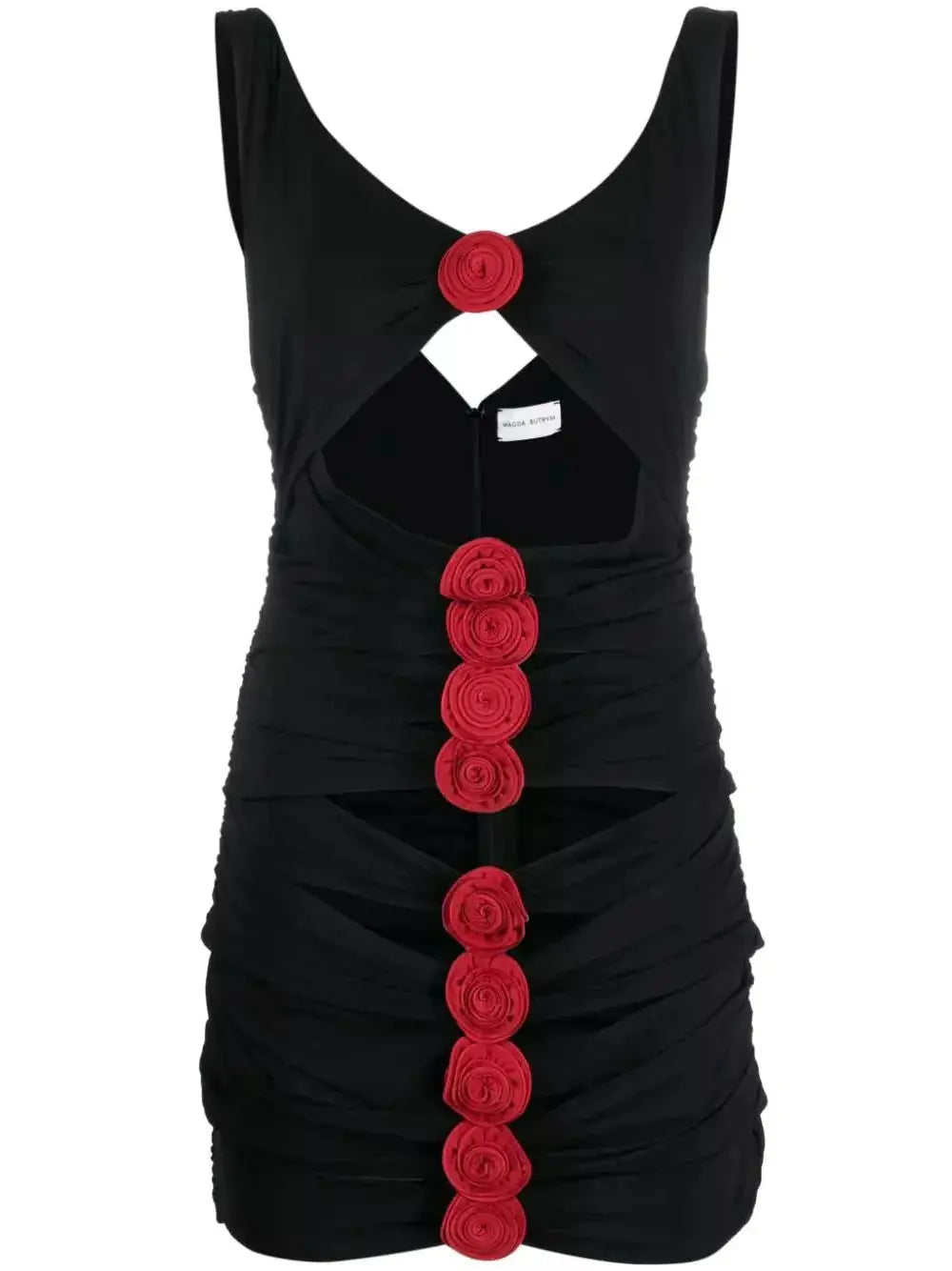 Rose-Appliqué Mini Dress - Branna Couture