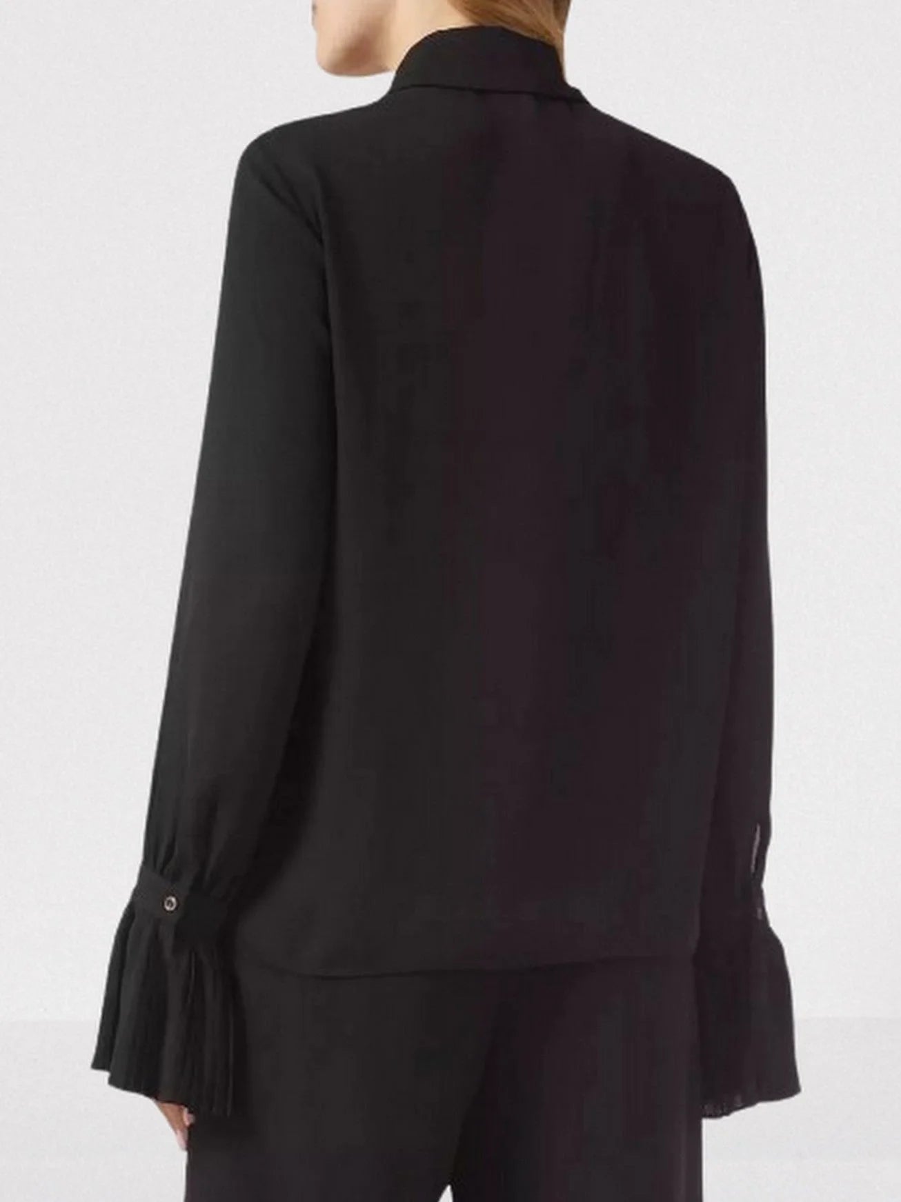 Ruffle-Trim Blouson-Sleeve Blouse - Tops