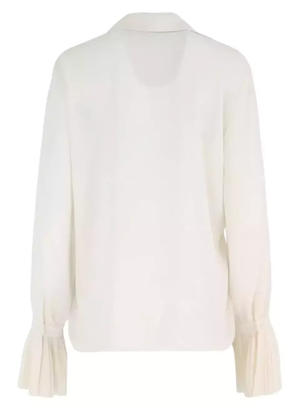 Ruffle-Trim Blouson-Sleeve Blouse - Tops