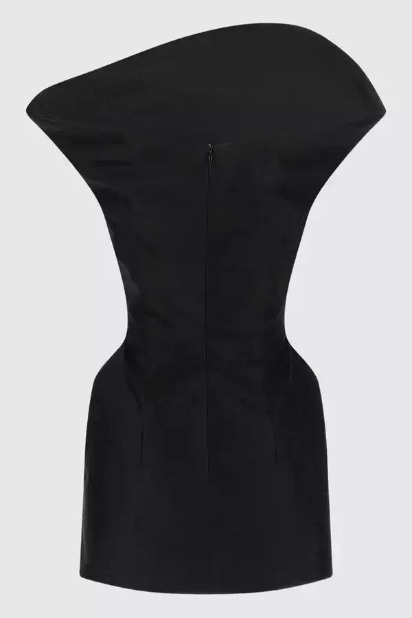 Sculptural Off-Shoulder Mini Dress - Dresses