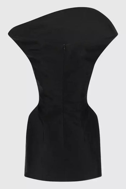 Sculptural Off-Shoulder Mini Dress - Dresses
