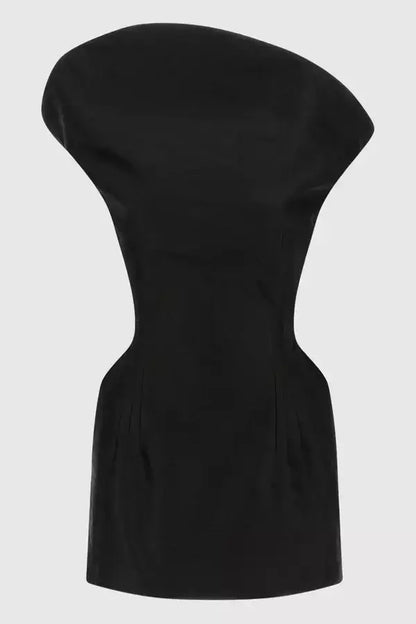 Sculptural Off-Shoulder Mini Dress - Dresses
