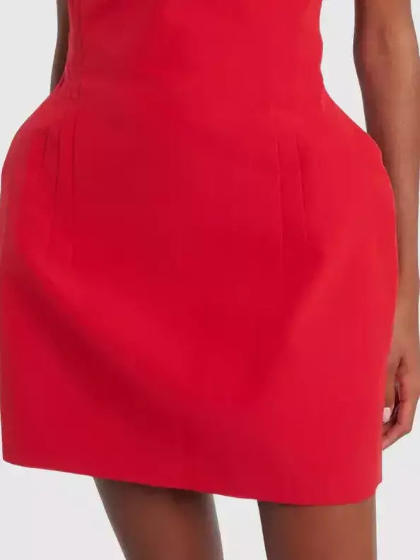 Sculptural Off-Shoulder Mini Dress - Dresses