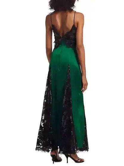 Sequin & Lace-Embellished Gown - Branna Couture