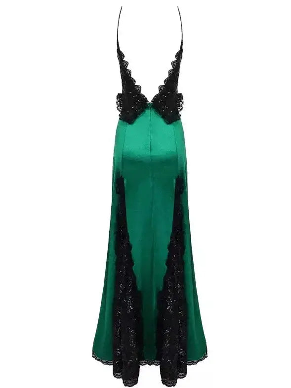 Sequin & Lace-Embellished Gown - Branna Couture