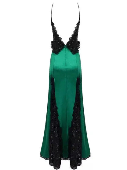 Sequin & Lace-Embellished Gown - Branna Couture