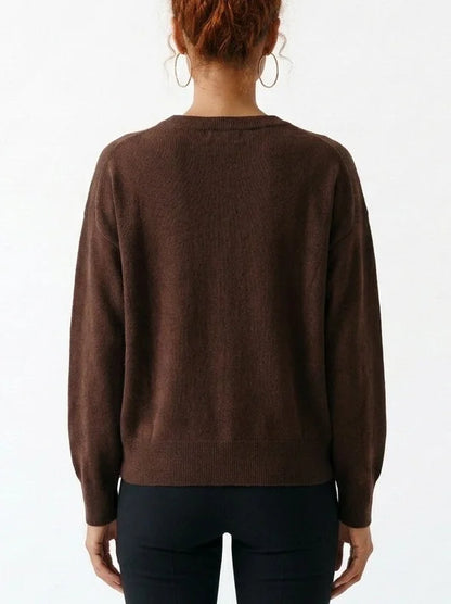 Sequin Botanical Cashmere Crew Neck Sweater - Sweaters & Knitwear