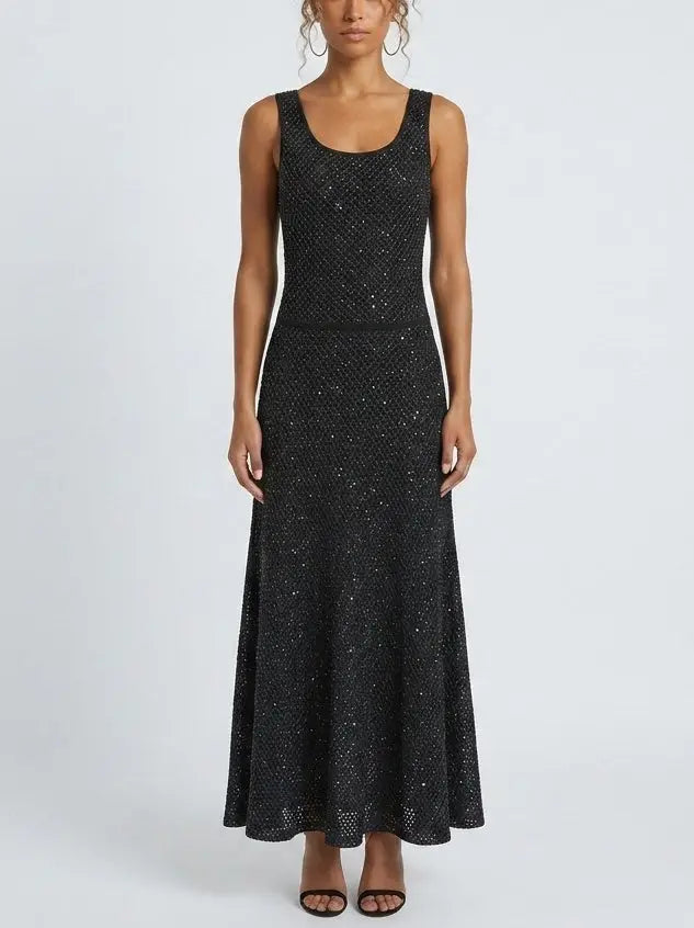 Sequin Knit Tank Maxi Dress - Dresses