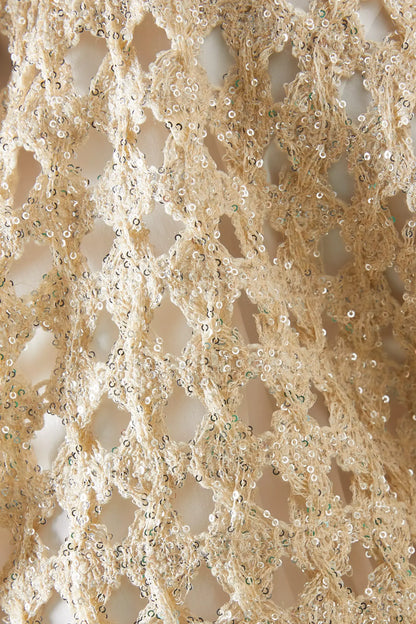 Sequin Open-Knit Cardigan Jacket - Jackets