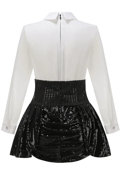 Sequin Tuxedo-Style Dress and Blazer Set - Suits & Sets