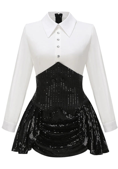 Sequin Tuxedo-Style Dress and Blazer Set - Suits & Sets