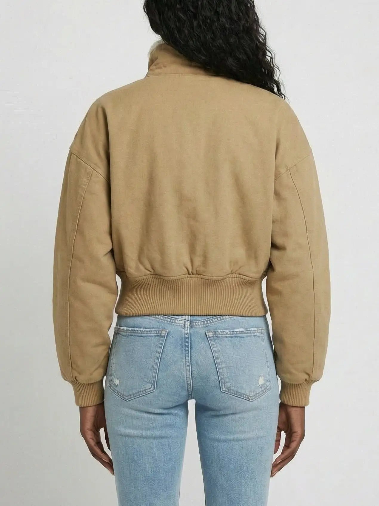 Shearling-Trim Utility Bomber Jacket - Jackets