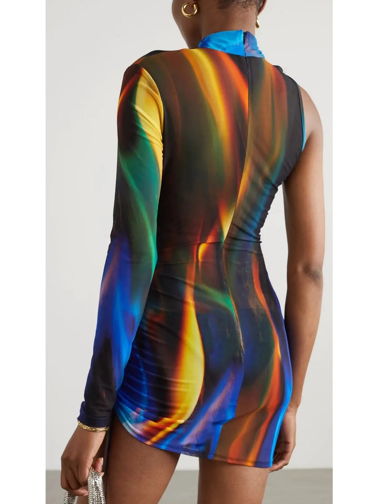 Sheer Print Mini Dress - Branna Couture