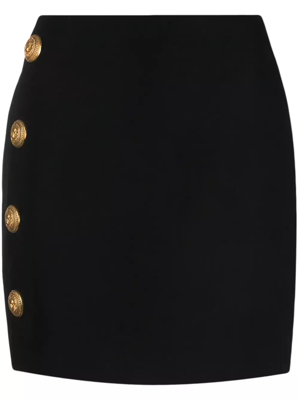 Short Asymmetrical Skirt, Black - Branna Couture