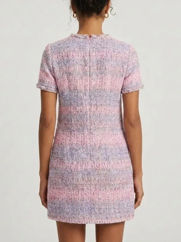 Short Tweed Dress in Glaze Tweed - Dresses