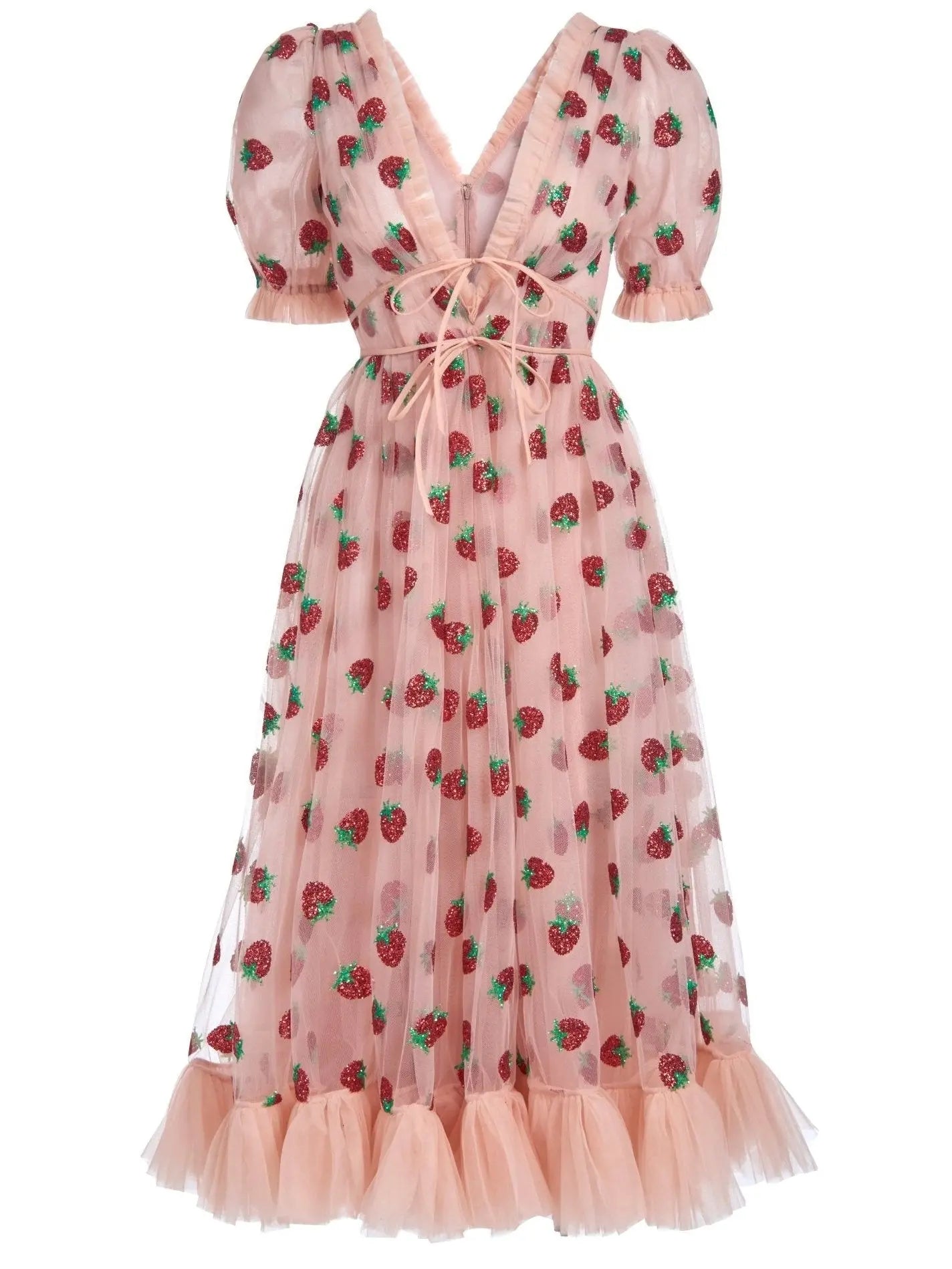 Strawberry Midi Dress - Branna Couture