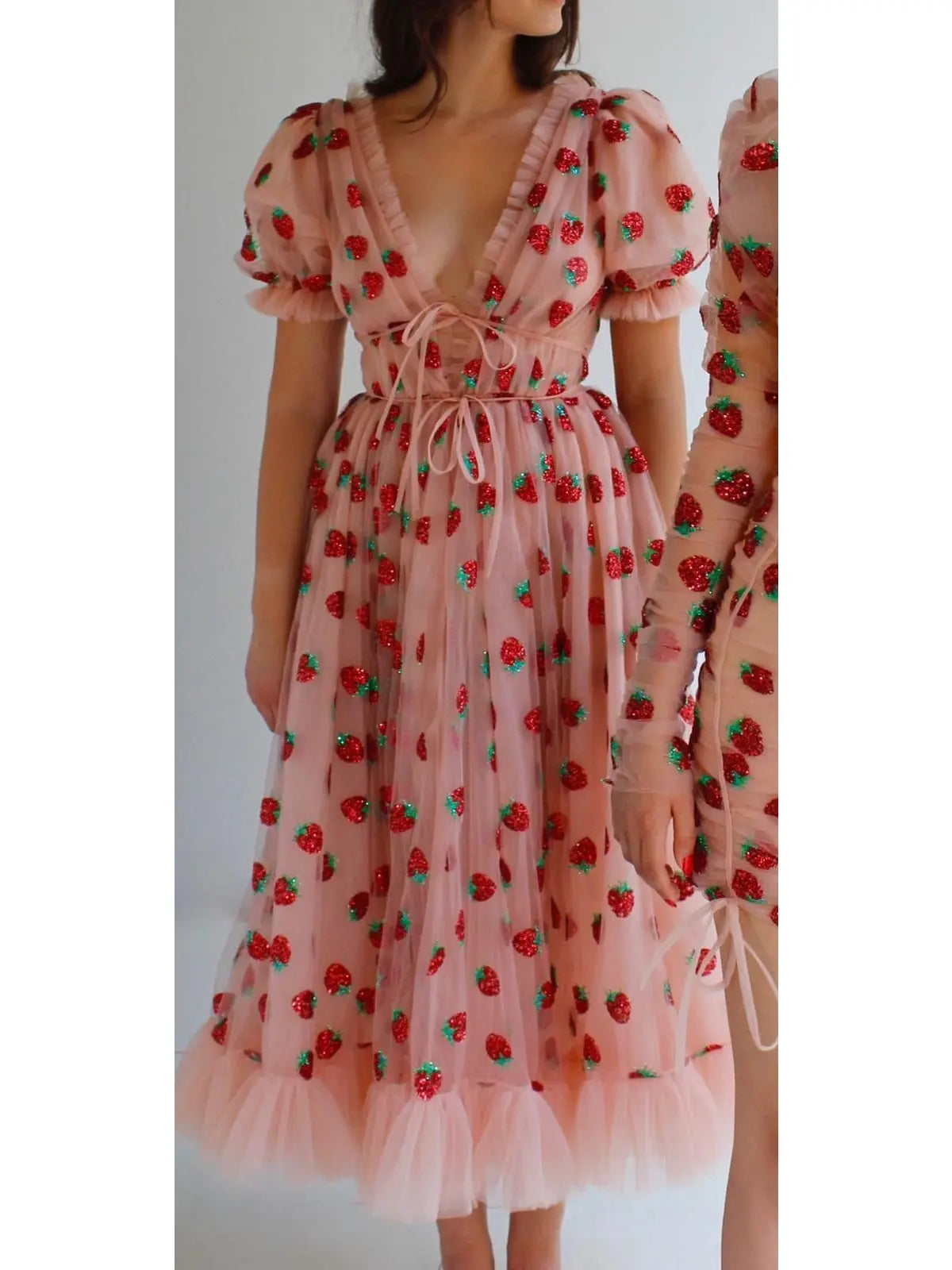 Strawberry Midi Dress - Branna Couture