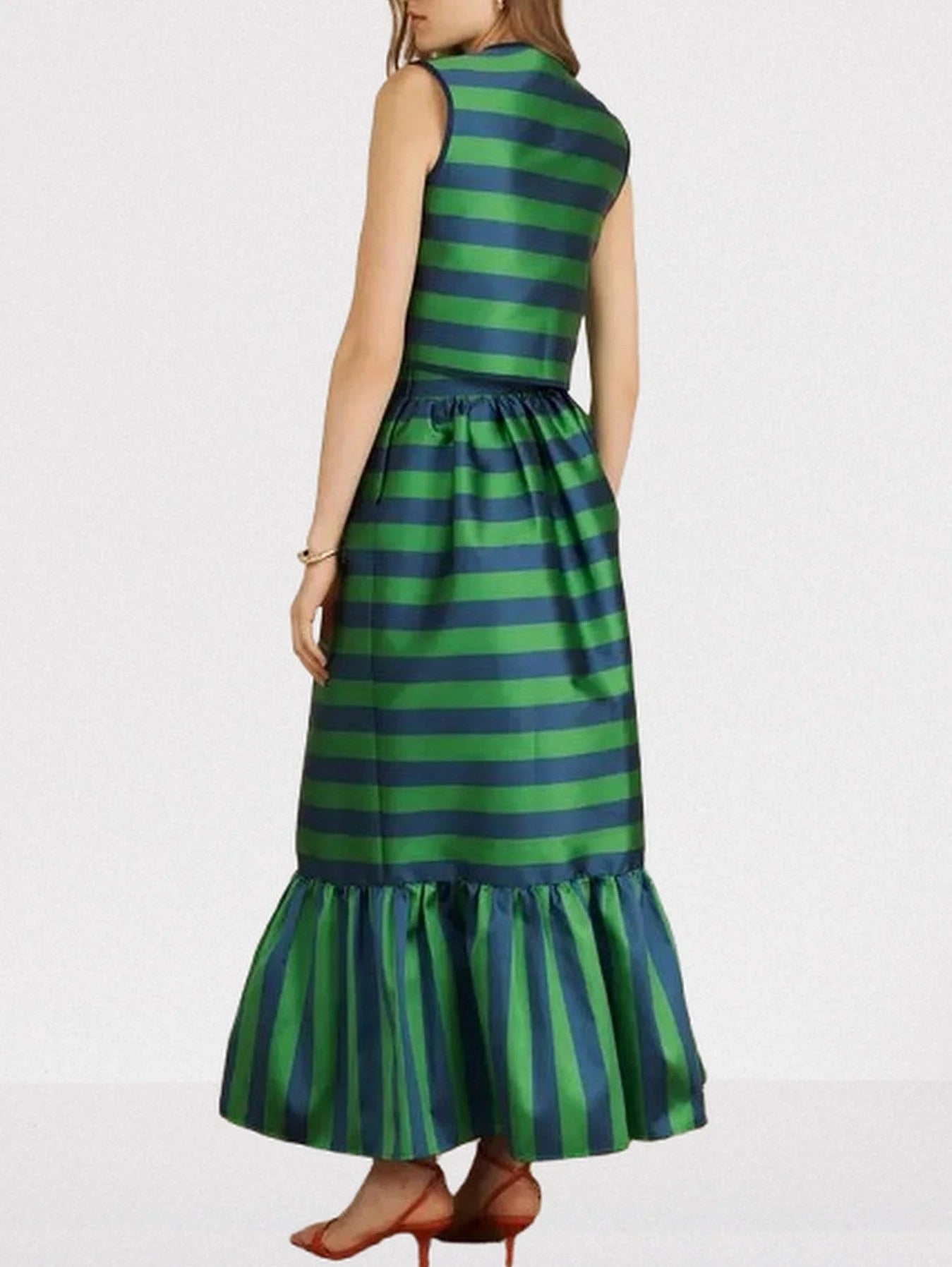 Striped Vest-Top and Matching Skirt Set - Suits & Sets