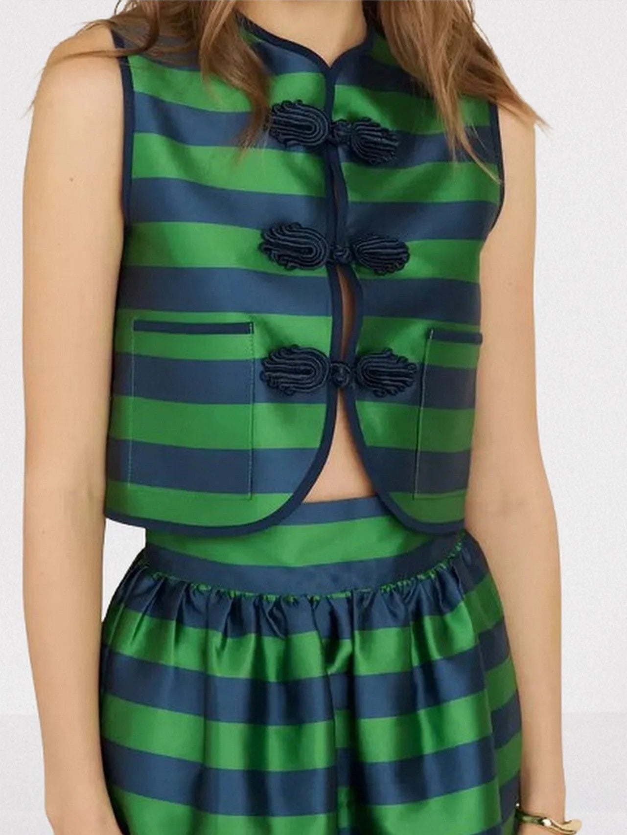 Striped Vest-Top and Matching Skirt Set - Suits & Sets