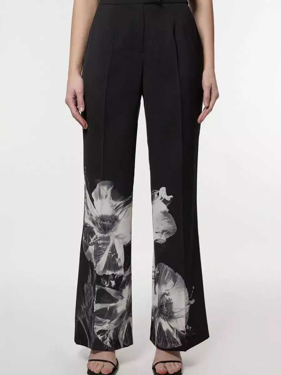 Tailored Crepe Floral Print Blazer and Pant Suit Suits & Sets