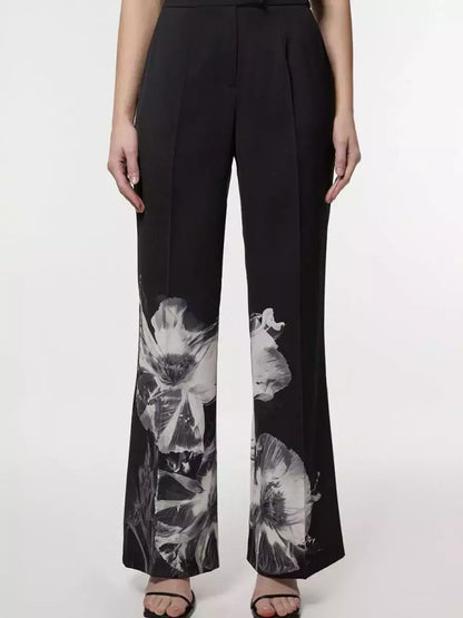 Tailored Crepe Floral Print Blazer and Pant Suit Suits & Sets