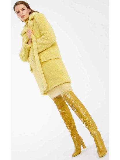 Teddy Bear Coat, Yellow - Branna Couture