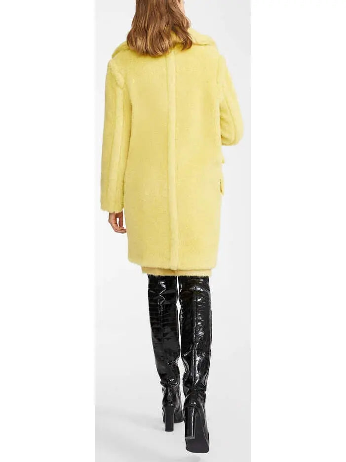 Teddy Bear Coat, Yellow - Branna Couture