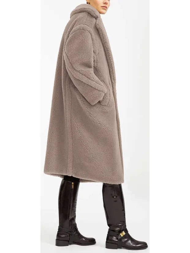 Teddy Icon Coat, Beige - Branna Couture