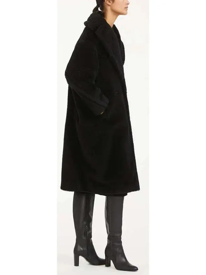 Teddy Icon Coat, Black - Branna Couture