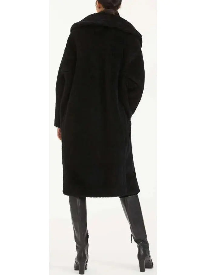 Teddy Icon Coat, Black - Branna Couture