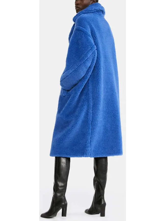 Teddy Icon Coat, Blue - Branna Couture