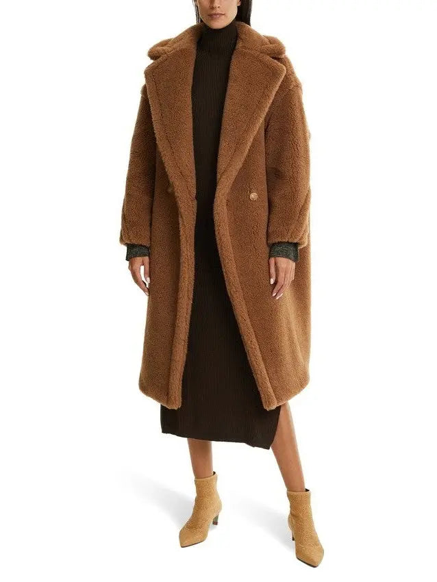 Teddy Icon Coat, Brown - Branna Couture