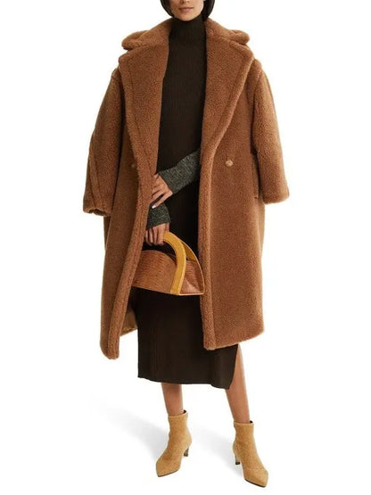 Teddy Icon Coat, Brown - Branna Couture