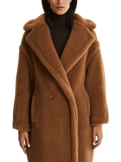 Teddy Icon Coat, Brown - Branna Couture