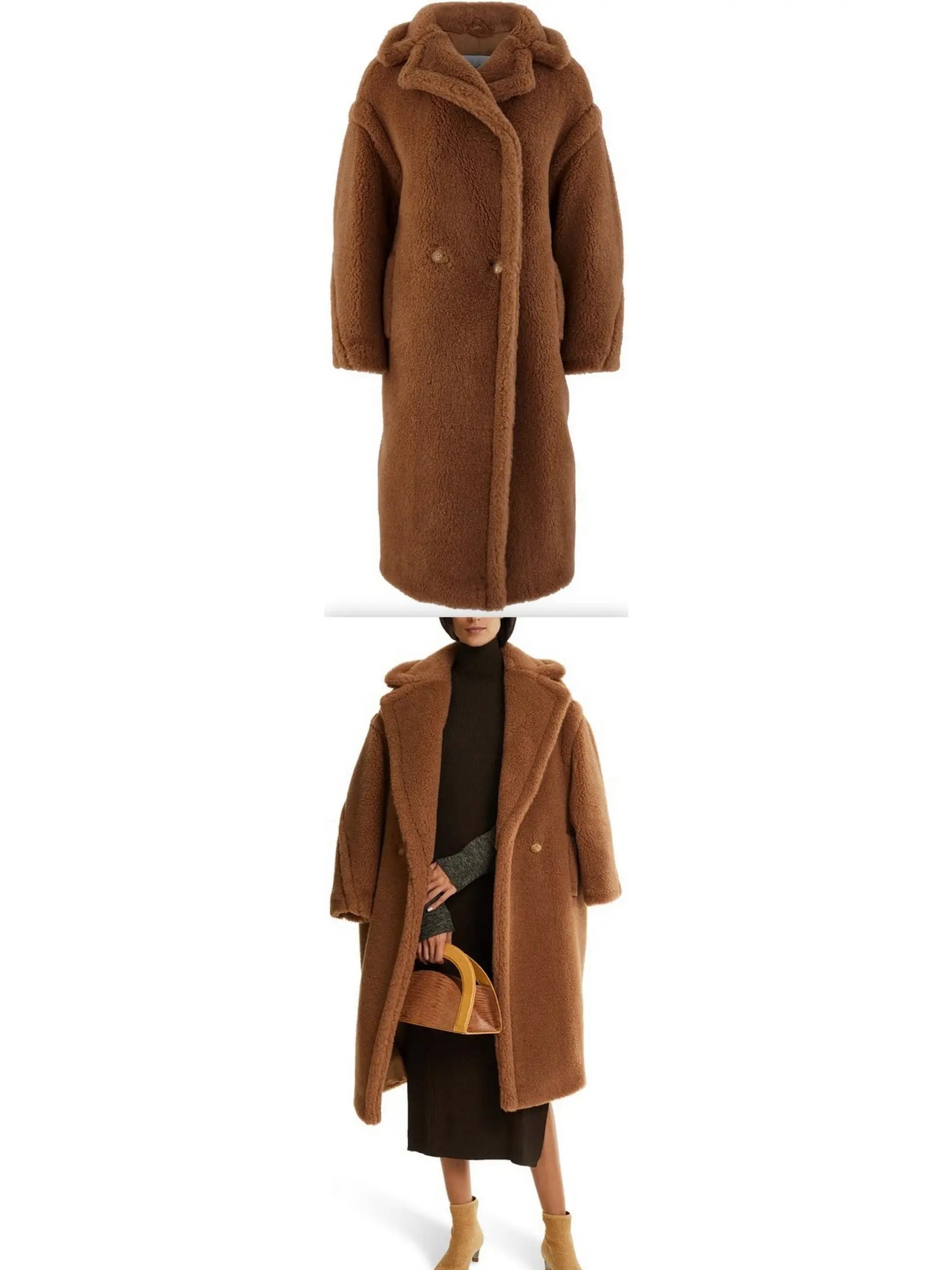 Teddy Icon Coat, Brown - Branna Couture