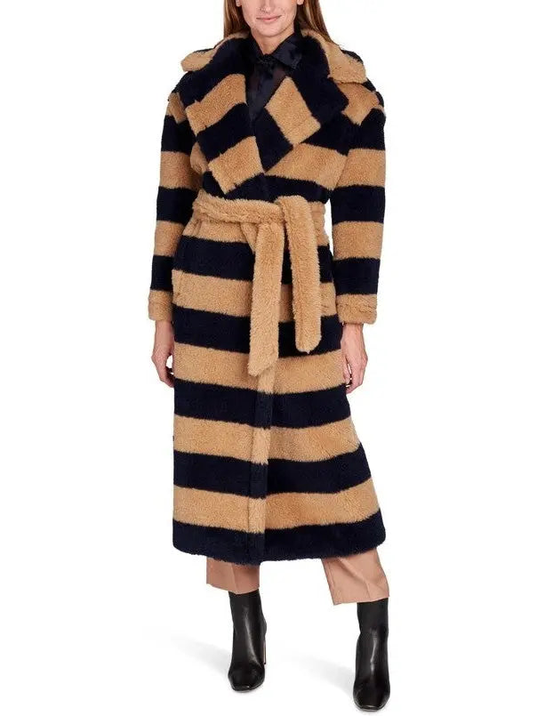 Teddy Striped Coat - Branna Couture