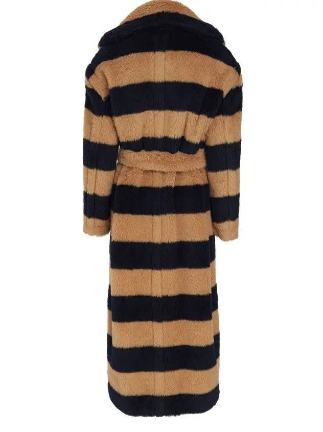 Teddy Striped Coat - Branna Couture