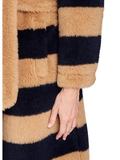 Teddy Striped Coat - Branna Couture