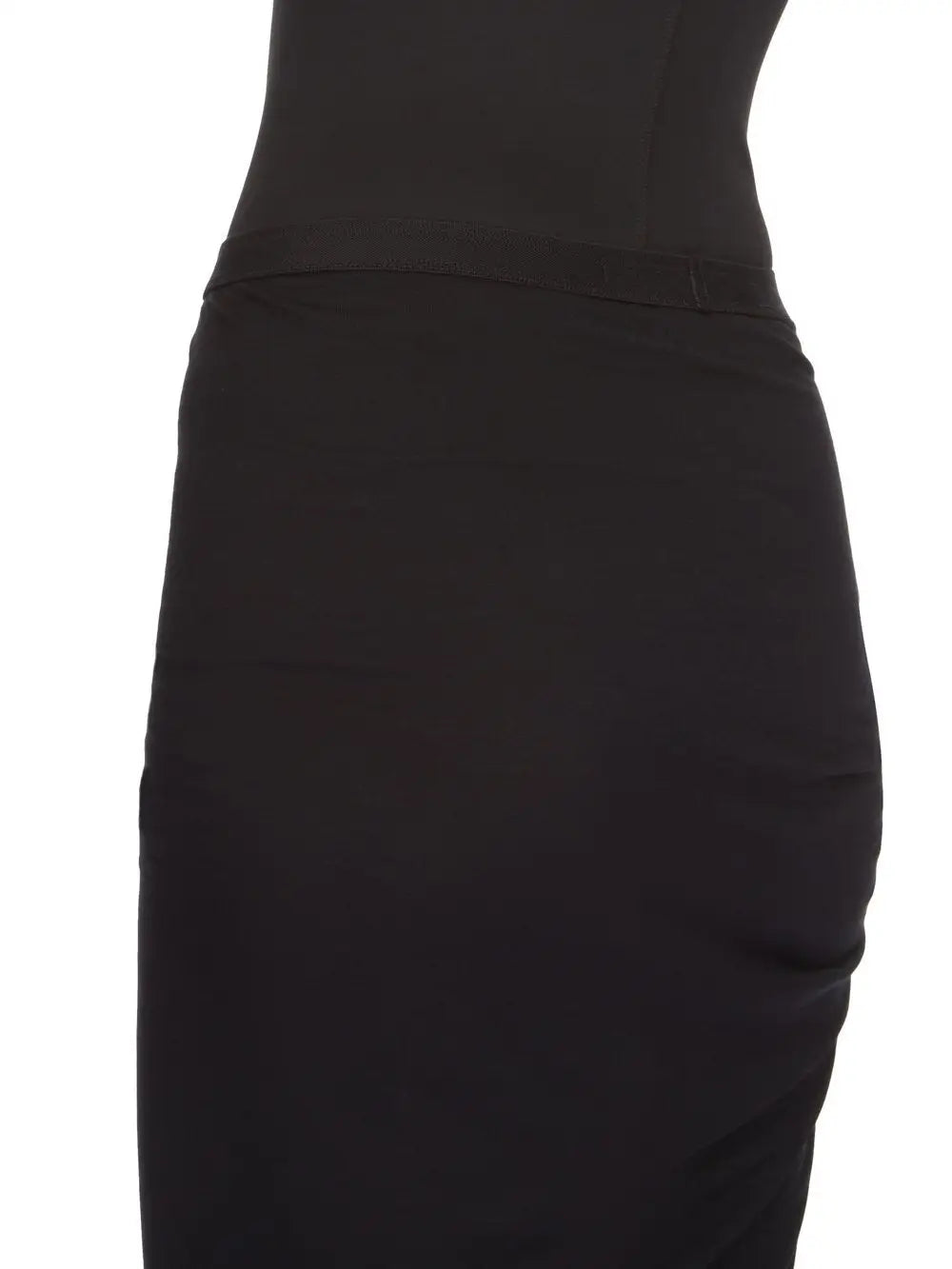 Twisted Maxi Skirt with High Slit in Black - Skirts