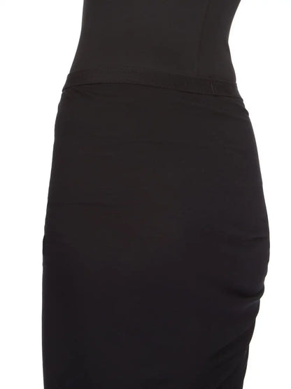 Twisted Maxi Skirt with High Slit in Black - Skirts