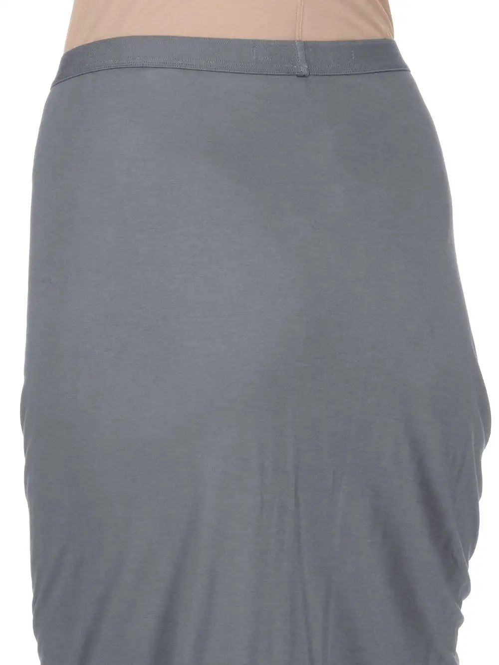 Twisted Maxi Skirt with High Slit in Grey - Skirts